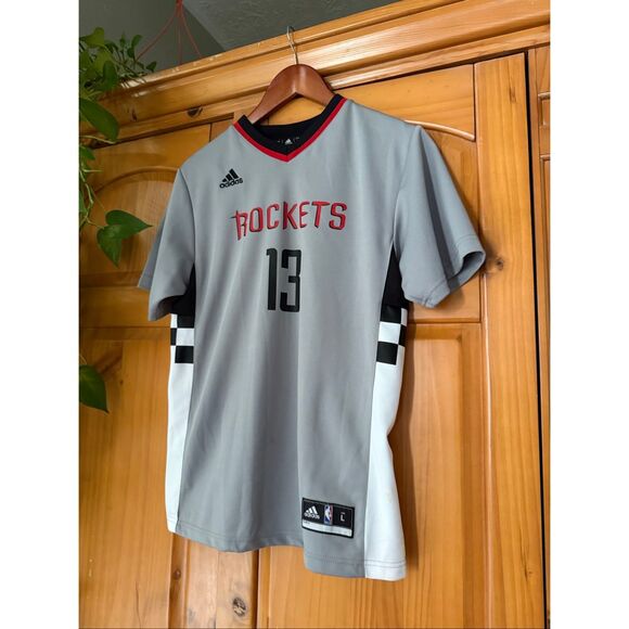 Houston Rockets #13 James Harden Adidas Gray Alternate NBA Jersey SZ L 14-16 - Picture 2 of 10